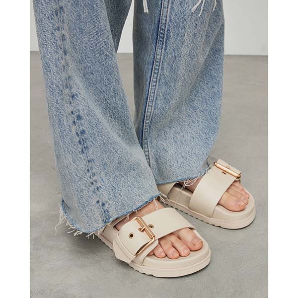 Allsaints Australia Womens Sian Leather Sandals White AU03-276